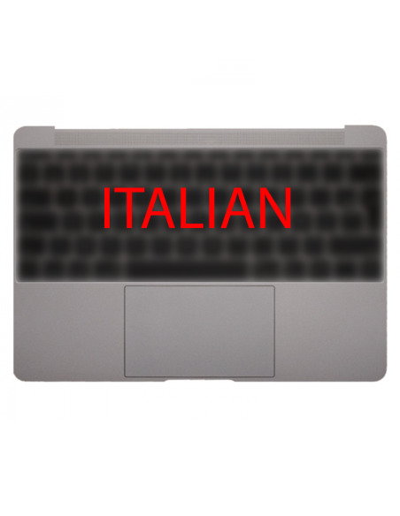Горно куќиште (top case) Италијанска за MacBook 12" Retina (A1534, 2015), вселенски сив