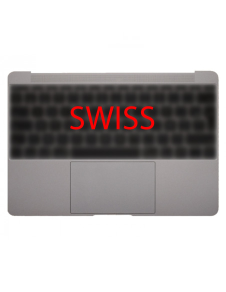 Ülemine korpus (top case) šveitsi MacBook 12" Retina (A1534, 2015) jaoks, tähehall