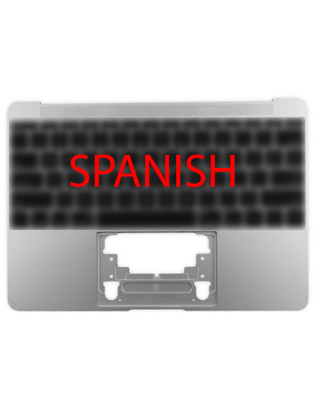 Topcase Spanisch für MacBook 12" Retina (A1534, 2016-2017), Silber