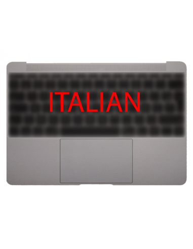 Coque Supérieure Clavier Italien (A1534) Gris Sidéral MacBook Retina 12" 2016-2017