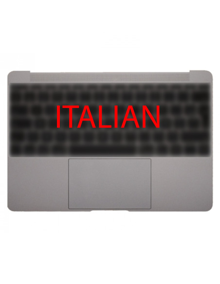 Горно куќиште (top case) Италијанска за MacBook 12" Retina (A1534, 2016-2017), вселенски сив