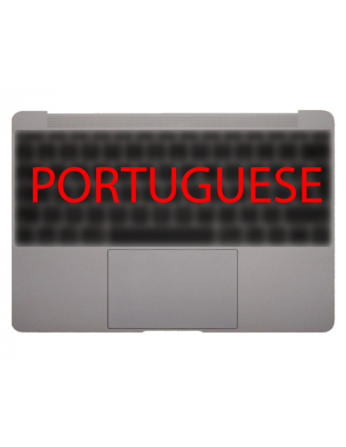 Coque Supérieure Clavier Portugais (A1534) Gris Sidéral MacBook Retina 12" 2016-2017