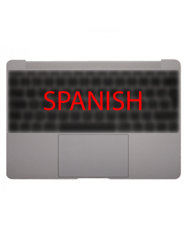 Coque Supérieure Clavier Espagnol (A1534) Gris Sidéral MacBook Retina 12" 2016-2017