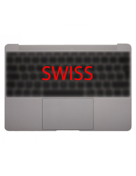 Górna obudowa (top case) Szwajcarska do MacBook 12" Retina (A1534, 2016-2017), gwiezdna szarość