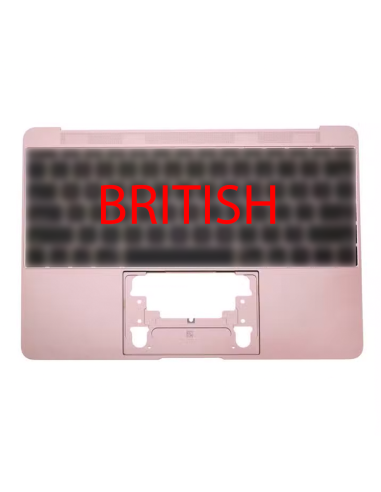 Coque Supérieure Clavier Britannique (A1534) Or Rose MacBook Retina 12" 2016-2017