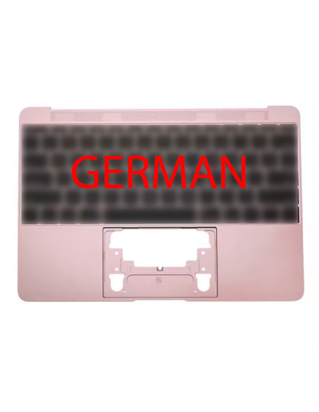 Ülemine korpus (top case) saksa MacBook 12" Retina (A1534, 2016-2017) jaoks, roosakuld