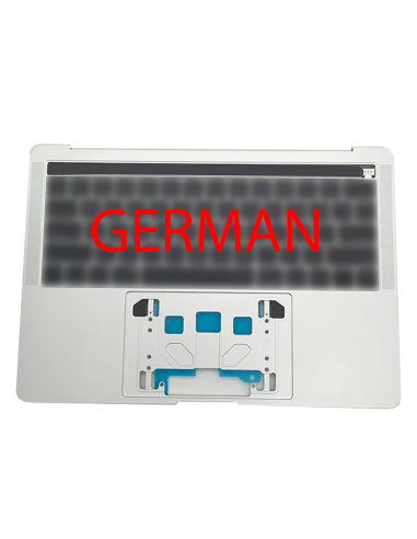 Coque Supérieure Clavier Allemand (A1706) Argent MacBook Pro Retina Touchbar 13" 2016 - 2017