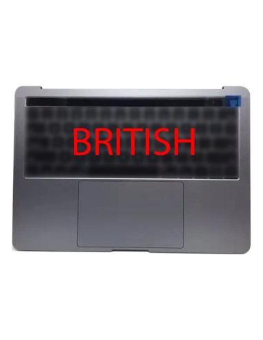 Coque Supérieure Clavier Britannique (A1706) Gris Sidéral MacBook Pro Retina Touchbar 13" 2016 - 2017