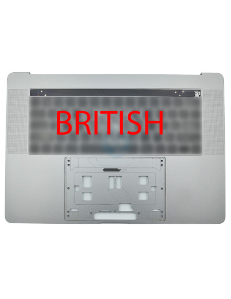 Ülemine korpus (top case) briti MacBook Pro 15" Retina Touch Bar (A1707, 2016-2017) jaoks, tähehall