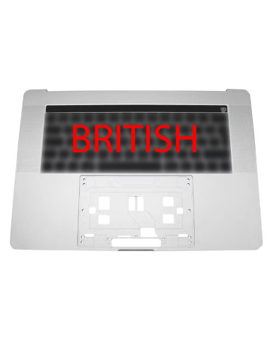 Coque Supérieure Clavier Britannique (A1707) Argent MacBook Pro Retina Touchbar 15" 2016 - 2017