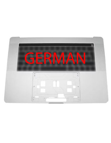 Coque Supérieure Clavier Allemand (A1707) Argent MacBook Pro Retina Touchbar 15" 2016 - 2017