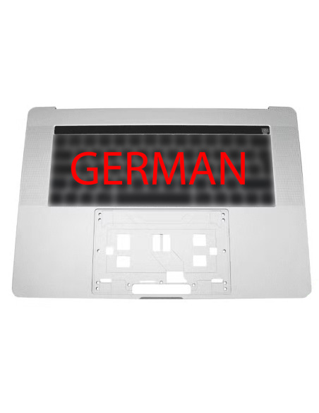 Carcasa superior Alemana para MacBook Pro 15" Retina Touch Bar (A1707, 2016-2017), Plata