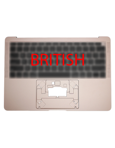 Coque Supérieure Clavier Britannique (A1932) Or MacBook Air 13" 2018 - 2019