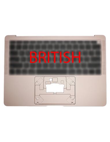Coque Supérieure Clavier Britannique (A1932) Or MacBook Air 13" 2018 - 2019