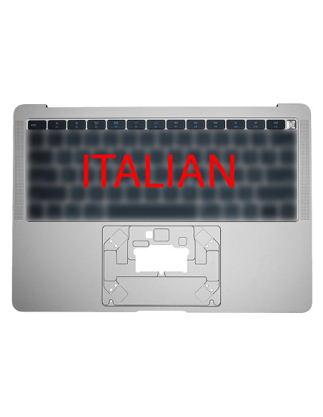 Italian top case for MacBook Air 13" (A1932, 2018-2019), Silver