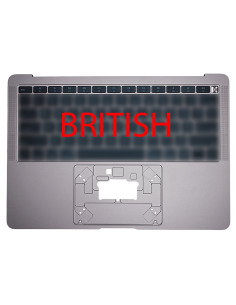 Coque Supérieure Clavier Britannique (A1932) Gris Sidéral MacBook Air 13" 2018 - 2019