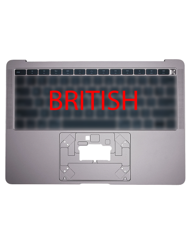 Coque Supérieure Clavier Britannique (A1932) Gris Sidéral MacBook Air 13" 2018 - 2019