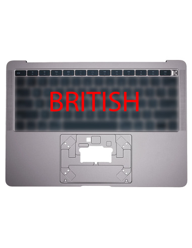 Coque Supérieure Clavier Britannique (A1932) Gris Sidéral MacBook Air 13" 2018 - 2019