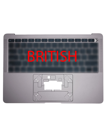Topcase Britse voor MacBook Air 13" (A1932, 2018-2019), Spacegrijs