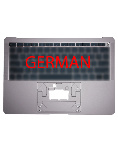 Coque Supérieure Clavier Allemand (A1932) Gris Sidéral MacBook Air 13" 2018 - 2019