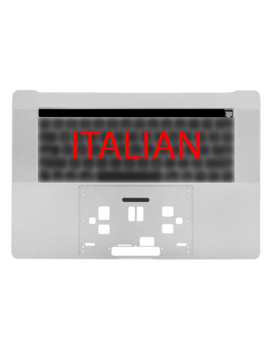 Coque Supérieure Clavier Italien (A1990) Argent MacBook Pro Retina Touchbar 15" 2018 - 2019