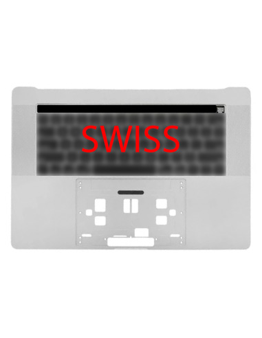 Topcase Schweizerisch für MacBook Pro 15" Retina Touch Bar (A1990, 2018-2019), Silber