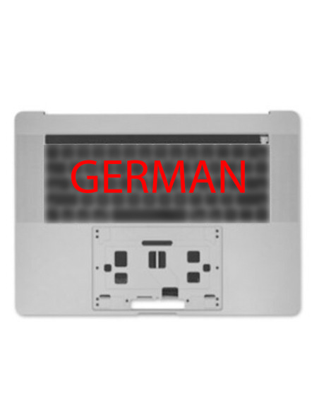 Topcase Deutsch für MacBook Pro 15" Retina Touch Bar (A1990, 2018-2019), Space Grau