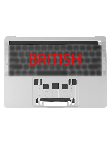 Coque Supérieure Clavier Britannique (A2159) Argent MacBook Pro Retina Touchbar 13" 2019 (2ports)