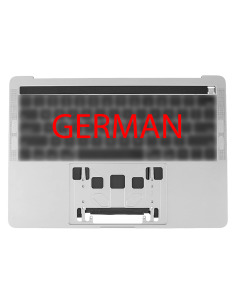 Coque Supérieure Clavier Allemand (A2159) Argent MacBook Pro Retina Touchbar 13" 2019 (2ports)