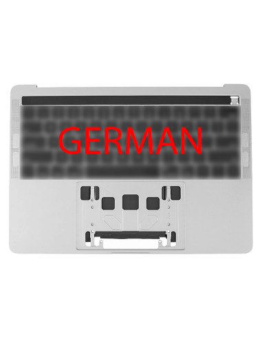 Coque Supérieure Clavier Allemand (A2159) Argent MacBook Pro Retina Touchbar 13" 2019 (2ports)