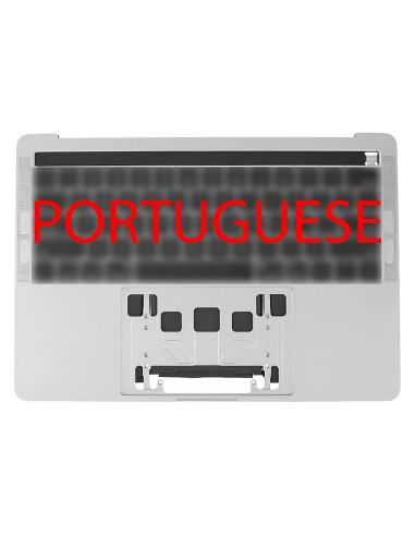 Горен корпус (top case) португалски два порта за MacBook Pro 13" Retina Touch Bar (A2159, 2019), сребрист