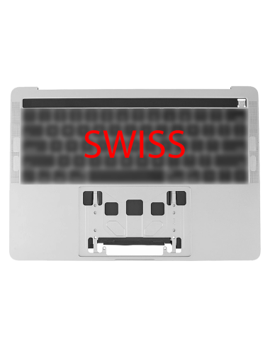 Coque Supérieure Clavier Suisse (A2159) Argent MacBook Pro Retina Touchbar 13" 2019 (2ports)