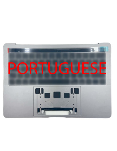 Scocca superiore portoghese con due porte per MacBook Pro 13" Retina Touch Bar (A2159, 2019), Grigio siderale