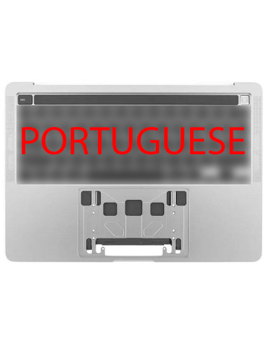 Portuguese top case four ports for MacBook Pro 13" Retina Touch Bar (A2251, 2020), Silver