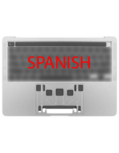 Coque Supérieure Clavier Espagnol (A2251) Argent MacBook Pro Retina Touchbar 13" 2020 (4ports)