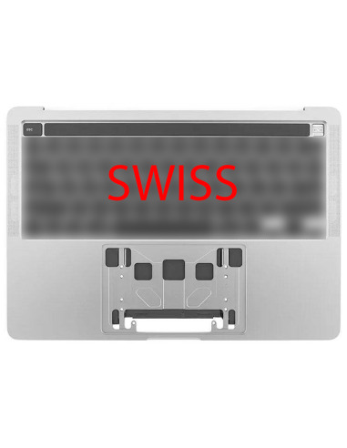 Coque Supérieure Clavier Suisse (A2251) Argent MacBook Pro Retina Touchbar 13" 2020 (4ports)