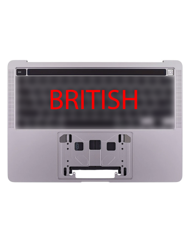 Coque Supérieure Clavier Britannique (A2251) Argent MacBook Pro Retina Touchbar 13" 2020 (4ports)