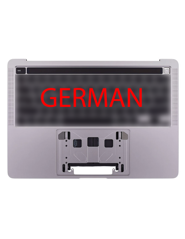 Coque Supérieure Clavier Allemand (A2251) Argent MacBook Pro Retina Touchbar 13" 2020 (4ports)