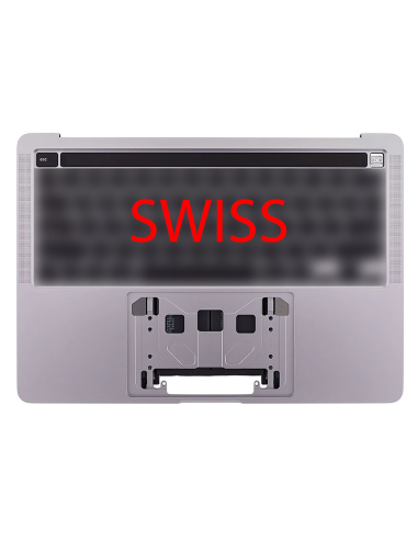 Coque Supérieure Clavier Suisse (A2251) Argent MacBook Pro Retina Touchbar 13" 2020 (4ports)