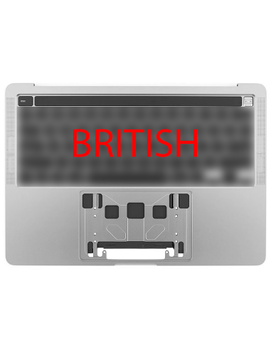 Coque Supérieure Clavier Britannique (A2289) Argent MacBook Pro Retina Touchbar 13" 2020 (2ports)