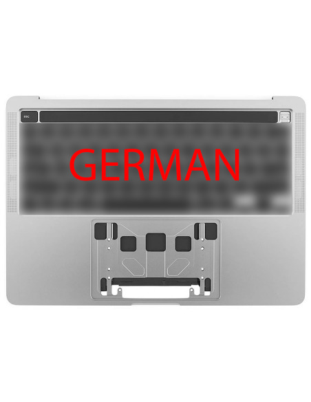 Carcasa superior alemana dos puertos para MacBook Pro 13" Retina Touch Bar (A2289, 2020), Plata