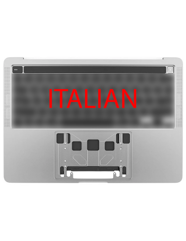 Coque Supérieure Clavier Italien (A2289) Argent MacBook Pro Retina Touchbar 13" 2020 (2ports)