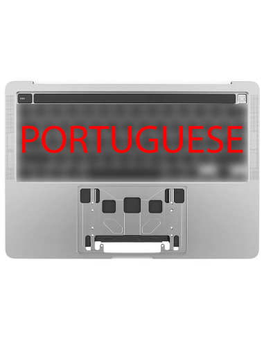 Coque Supérieure Clavier Portugais (A2289) Argent MacBook Pro Retina Touchbar 13" 2020 (2ports)