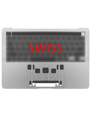 Coque Supérieure Clavier Suisse (A2289) Argent MacBook Pro Retina Touchbar 13" 2020 (2ports)