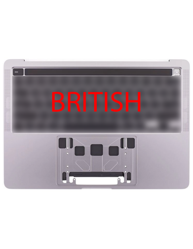 Coque Supérieure Clavier Britannique (A2289) Gris Sidéral MacBook Pro Retina Touchbar 13" 2020 (2ports)