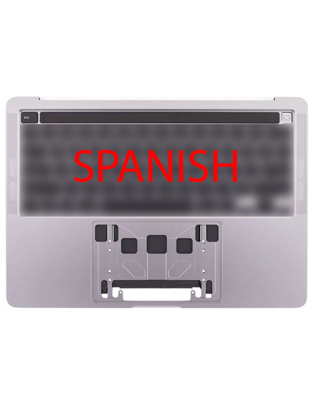 Ülemine korpus (top case) hispaania kaks porti MacBook Pro 13" Retina Touch Bar (A2289, 2020) jaoks, tähehall