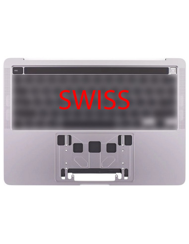 Górna obudowa (top case) Szwajcarska dwa porty do MacBook Pro 13" Retina Touch Bar (A2289, 2020), gwiezdna szarość