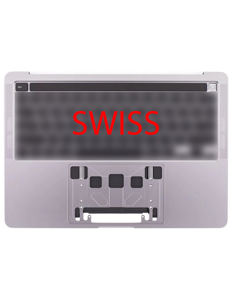 Górna obudowa (top case) Szwajcarska dwa porty do MacBook Pro 13" Retina Touch Bar (A2289, 2020), gwiezdna szarość