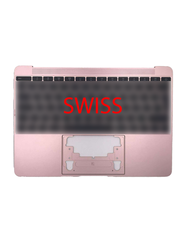 Coque Supérieure Clavier Suisse (A1534) Or Rose MacBook Retina 12" 2016-2017