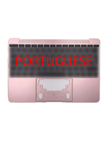 Zgornje ohišje (top case) Portugalska za MacBook 12" Retina (A1534, 2016-2017), Rožnato zlata